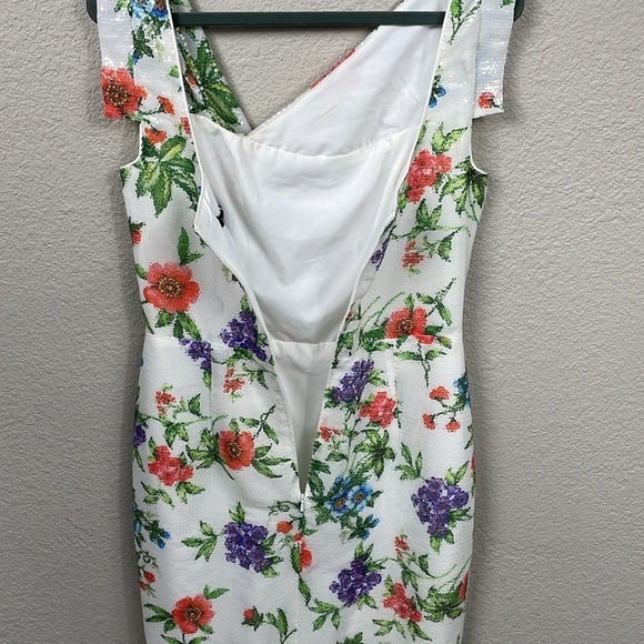 NWT Black Halo Jackie O Sheath Dress in Garden Party Sequin Sparkle Sz 4 - Picture 6 of 16